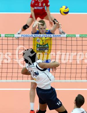 Volleyball. AVL. Austrian Volley League. Finale. SK Posojilnica Aich/Dob gegen Hypo Tirol VT. Peter Wohlfahrtstaetter (Aich/Dob). Bleiburg, 18. 4. 2015.
Foto: Kuess
---
pressefotos, pressefotografie, kuess, qs, qspictures, sport, bild, bilder, bilddatenbank