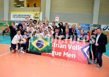 Volleyball. AVL. Austrian Volley League. Finale. SK Posojilnica Aich/Dob gegen Hypo Tirol VT. Jubel (Tirol). Bleiburg, 18. 4. 2015.
Foto: Kuess
---
pressefotos, pressefotografie, kuess, qs, qspictures, sport, bild, bilder, bilddatenbank