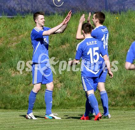 Fussball Unterliga Ost. SPG FC Poggersdorf gegen Ruden. Torjubel Rok Rozeniicnik Korosec (ruden). Poggersdorf, am 19.4.2015.
Foto: Kuess
---
pressefotos, pressefotografie, kuess, qs, qspictures, sport, bild, bilder, bilddatenbank