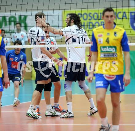 Volleyball. AVL. Austrian Volley League. Finale. SK Posojilnica Aich/Dob gegen Hypo Tirol VT. Jubel (Tirol). Bleiburg, 18. 4. 2015.
Foto: Kuess
---
pressefotos, pressefotografie, kuess, qs, qspictures, sport, bild, bilder, bilddatenbank