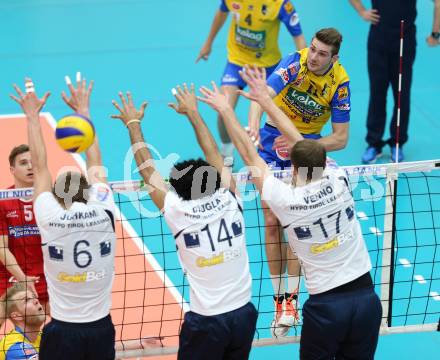 Volleyball. AVL. Austrian Volley League. Finale. SK Posojilnica Aich/Dob gegen Hypo Tirol VT. Danijel Koncilja (Aich/Dob). Bleiburg, 18. 4. 2015.
Foto: Kuess
---
pressefotos, pressefotografie, kuess, qs, qspictures, sport, bild, bilder, bilddatenbank