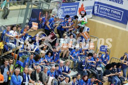 Volleyball. AVL. Austrian Volley League. Finale. SK Posojilnica Aich/Dob gegen Hypo Tirol VT. Fans Tirol. Bleiburg, 18. 4. 2015.
Foto: Kuess
---
pressefotos, pressefotografie, kuess, qs, qspictures, sport, bild, bilder, bilddatenbank