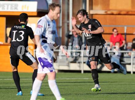 Fussball Regionalliga. SAK gegen St. Florian. Torjubel Mario Buric (St. Florian). Klagenfurt, am 24.5.2015.
Foto: Kuess
---
pressefotos, pressefotografie, kuess, qs, qspictures, sport, bild, bilder, bilddatenbank