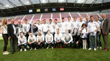 Fussball. 12. Tournament of Nations. U16 Laenderspiel Oesterreich gegen Brasilien. U18 SK Austria Klagenfurt. Woerthersee Arena, Klagenfurt, am 24.4.2015.
Foto: Kuess
---
pressefotos, pressefotografie, kuess, qs, qspictures, sport, bild, bilder, bilddatenbank