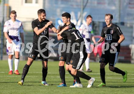 Fussball Regionalliga. SAK gegen St. Florian.  Torjubel  (St. Florian). Klagenfurt, am 24.5.2015.
Foto: Kuess
---
pressefotos, pressefotografie, kuess, qs, qspictures, sport, bild, bilder, bilddatenbank