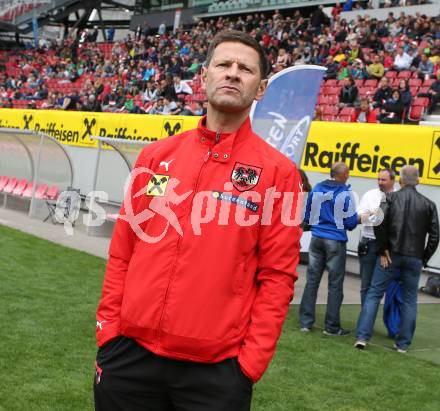 Fussball. 12. Tournament of Nations. U16 Laenderspiel Oesterreich gegen Brasilien.  Trainer Andreas Heraf. Woerthersee Arena, Klagenfurt, am 24.4.2015.
Foto: Kuess
---
pressefotos, pressefotografie, kuess, qs, qspictures, sport, bild, bilder, bilddatenbank