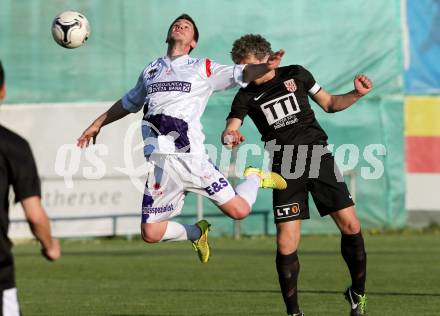 Fussball Regionalliga. SAK gegen St. Florian. Dejan Podbreznik, (SAK),  Peter Riedl   (St. Florian). Klagenfurt, am 24.5.2015.
Foto: Kuess
---
pressefotos, pressefotografie, kuess, qs, qspictures, sport, bild, bilder, bilddatenbank