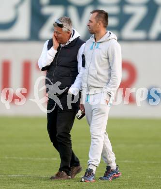 Fussball Regionalliga. SAK gegen St. Florian. Marko Wieser, Trainer Goran Jolic (SAK). Klagenfurt, am 24.5.2015.
Foto: Kuess
---
pressefotos, pressefotografie, kuess, qs, qspictures, sport, bild, bilder, bilddatenbank