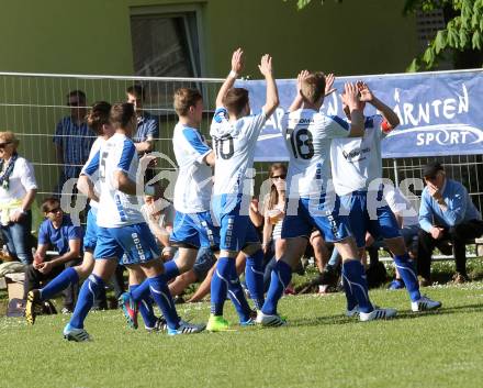 Fussball. 1. Klasse C OPO. Ebental gegen Donau. Torjubel (Ebental). Ebental, 26.4.2015.
Foto: Kuess
---
pressefotos, pressefotografie, kuess, qs, qspictures, sport, bild, bilder, bilddatenbank