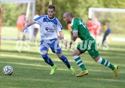 Fussball. 1. Klasse C OPO. Ebental gegen Donau. Christoph Orasch,  (Ebental), Said Djulic (Donau). Ebental, 26.4.2015.
Foto: Kuess
---
pressefotos, pressefotografie, kuess, qs, qspictures, sport, bild, bilder, bilddatenbank