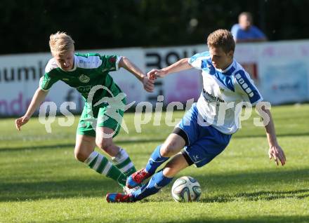 Fussball. 1. Klasse C OPO. Ebental gegen Donau. Marko Mrsic,  (Ebental), Daniel Michael Rutnig (Donau). Ebental, 26.4.2015.
Foto: Kuess
---
pressefotos, pressefotografie, kuess, qs, qspictures, sport, bild, bilder, bilddatenbank