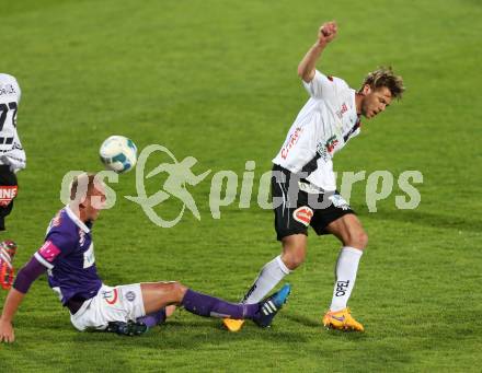 Fussball OEFB Cup. RZ Pellets WAC gegen FK Austria Wien. Boris Huettenbrenner, (WAC), Raphael Holzhauser  (Wien). Wolfsberg, am 29.4.2015.
Foto: Kuess

---
pressefotos, pressefotografie, kuess, qs, qspictures, sport, bild, bilder, bilddatenbank