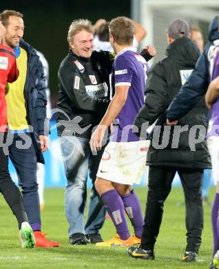 Fussball OEFB Cup. RZ Pellets WAC gegen FK Austria Wien. Jubel Trainer Andreas Ogris  (Wien). Wolfsberg, am 29.4.2015.
Foto: Kuess

---
pressefotos, pressefotografie, kuess, qs, qspictures, sport, bild, bilder, bilddatenbank