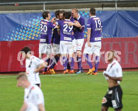 Fussball OEFB Cup. RZ Pellets WAC gegen FK Austria Wien. Torjubel  (Wien). Wolfsberg, am 29.4.2015.
Foto: Kuess

---
pressefotos, pressefotografie, kuess, qs, qspictures, sport, bild, bilder, bilddatenbank