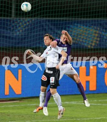 Fussball OEFB Cup. RZ Pellets WAC gegen FK Austria Wien. Dario Baldauf, (WAC), Alexander Gruenwald  (Wien). Wolfsberg, am 29.4.2015.
Foto: Kuess

---
pressefotos, pressefotografie, kuess, qs, qspictures, sport, bild, bilder, bilddatenbank