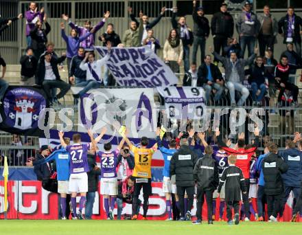 Fussball OEFB Cup. RZ Pellets WAC gegen FK Austria Wien.  Jubel Austria, Fans. Wolfsberg, am 29.4.2015.
Foto: Kuess

---
pressefotos, pressefotografie, kuess, qs, qspictures, sport, bild, bilder, bilddatenbank