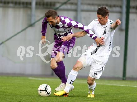 Fussball Regionalliga. SK Austria Klagenfurt gegen RZ Pellets WAC Amateure.  Ali Hamdemir,  (Klagenfurt), Patrick Pfennich (WAC). Klagenfurt, am 30.5.2015.
Foto: Kuess
---
pressefotos, pressefotografie, kuess, qs, qspictures, sport, bild, bilder, bilddatenbank