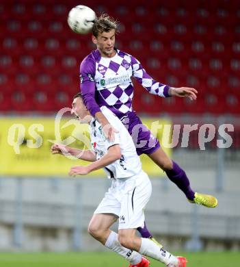 Fussball Regionalliga. SK Austria Klagenfurt gegen RZ Pellets WAC Amateure.  Marco Leininger, (Klagenfurt), Alexander Hofer  (WAC). Klagenfurt, am 30.5.2015.
Foto: Kuess
---
pressefotos, pressefotografie, kuess, qs, qspictures, sport, bild, bilder, bilddatenbank