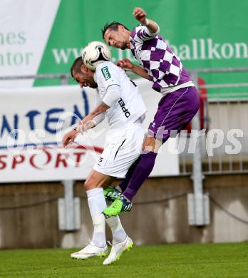 Fussball Regionalliga. SK Austria Klagenfurt gegen RZ Pellets WAC Amateure.  Manuel Wallner,  (Klagenfurt), Attila Simon (WAC). Klagenfurt, am 30.5.2015.
Foto: Kuess
---
pressefotos, pressefotografie, kuess, qs, qspictures, sport, bild, bilder, bilddatenbank