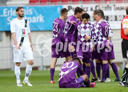 Fussball Regionalliga. SK Austria Klagenfurt gegen RZ Pellets WAC Amateure.  Torjubel (Klagenfurt). Klagenfurt, am 30.5.2015.
Foto: Kuess
---
pressefotos, pressefotografie, kuess, qs, qspictures, sport, bild, bilder, bilddatenbank