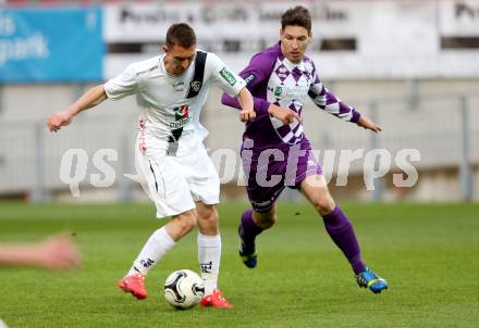 Fussball Regionalliga. SK Austria Klagenfurt gegen RZ Pellets WAC Amateure.  Bernd Kager, (Klagenfurt), Alexander Hofer  (WAC). Klagenfurt, am 30.5.2015.
Foto: Kuess
---
pressefotos, pressefotografie, kuess, qs, qspictures, sport, bild, bilder, bilddatenbank