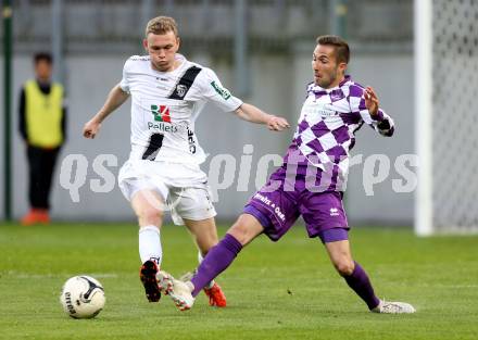 Fussball Regionalliga. SK Austria Klagenfurt gegen RZ Pellets WAC Amateure.  Ali Hamdemir,  (Klagenfurt), Christoph Rabitsch (WAC). Klagenfurt, am 30.5.2015.
Foto: Kuess
---
pressefotos, pressefotografie, kuess, qs, qspictures, sport, bild, bilder, bilddatenbank