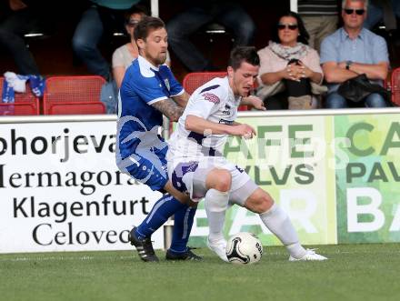 Fussball Regionalliga. SAK gegen ATSV Wolfsberg. Darjan Aleksic,  (SAK), Michael Kirisits (Wolfsberg). Klagenfurt, 8.5.2015.
Foto: Kuess
---
pressefotos, pressefotografie, kuess, qs, qspictures, sport, bild, bilder, bilddatenbank