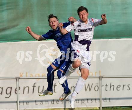 Fussball Regionalliga. SAK gegen ATSV Wolfsberg. Darjan Aleksic,  (SAK), Dalibor Stojanovic (Wolfsberg). Klagenfurt, 8.5.2015.
Foto: Kuess
---
pressefotos, pressefotografie, kuess, qs, qspictures, sport, bild, bilder, bilddatenbank