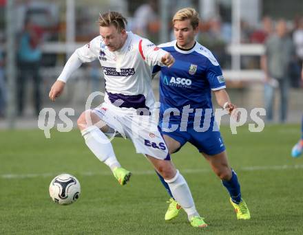 Fussball Regionalliga. SAK gegen ATSV Wolfsberg. Darijo Biscan, (SAK), Peter Pucker  (Wolfsberg). Klagenfurt, 8.5.2015.
Foto: Kuess
---
pressefotos, pressefotografie, kuess, qs, qspictures, sport, bild, bilder, bilddatenbank