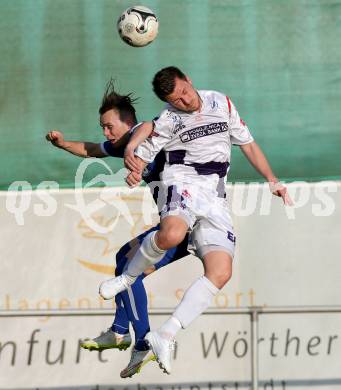 Fussball Regionalliga. SAK gegen ATSV Wolfsberg. Darjan Aleksic,  (SAK), Dalibor Stojanovic (Wolfsberg). Klagenfurt, 8.5.2015.
Foto: Kuess
---
pressefotos, pressefotografie, kuess, qs, qspictures, sport, bild, bilder, bilddatenbank