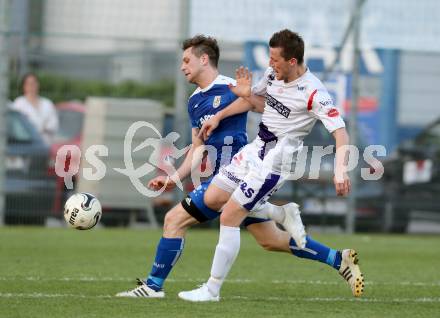 Fussball Regionalliga. SAK gegen ATSV Wolfsberg. Darjan Aleksic, (SAK), Alexander Kirisits  (Wolfsberg). Klagenfurt, 8.5.2015.
Foto: Kuess
---
pressefotos, pressefotografie, kuess, qs, qspictures, sport, bild, bilder, bilddatenbank