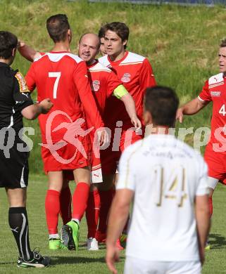 Fussball Unterliga Ost. SPG FC Poggersdorf gegen KAC 1909. Torjubel Daniel Barrazutti (KAC). Poggersdorf, am 10.5.2015.
Foto: Kuess
---
pressefotos, pressefotografie, kuess, qs, qspictures, sport, bild, bilder, bilddatenbank