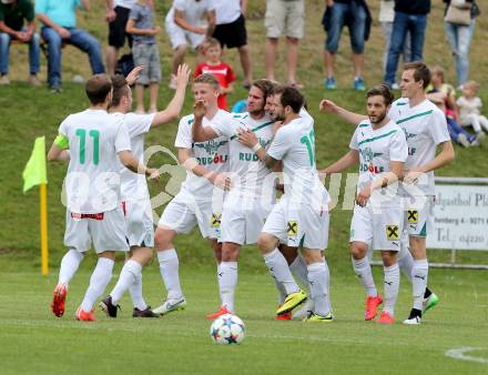 Fussball. Kaerntner Liga. Koettmannsdorf gegen Voelkermarkt. torjubel  (Voelkermarkt). Koettmannsdorf, 10.5.2015.
Foto: Kuess
---
pressefotos, pressefotografie, kuess, qs, qspictures, sport, bild, bilder, bilddatenbank