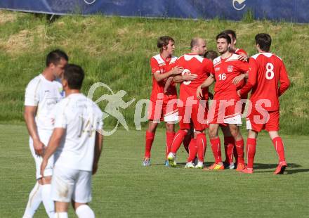 Fussball Unterliga Ost. SPG FC Poggersdorf gegen KAC 1909. Torjubel (KAC). Poggersdorf, am 10.5.2015.
Foto: Kuess
---
pressefotos, pressefotografie, kuess, qs, qspictures, sport, bild, bilder, bilddatenbank