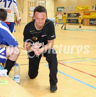 Handball Bundesliga. Aufstiegs Play Off. Halbfinale. SC Ferlach gegen UHC Erste Bank Hollabrunn. Trainer Dino Poje (SCF). Ferlach, am 11.5.2015.
Foto: Kuess
---
pressefotos, pressefotografie, kuess, qs, qspictures, sport, bild, bilder, bilddatenbank