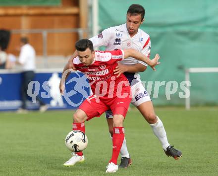 Fussball Regionalliga. SAK gegen Vorwaerts Steyr. Murat Veliu, (SAK),  Attila Benjamin Varga  (Vorwaerts Steyr). Klagenfurt, 12.5.2015.
Foto: Kuess
---
pressefotos, pressefotografie, kuess, qs, qspictures, sport, bild, bilder, bilddatenbank