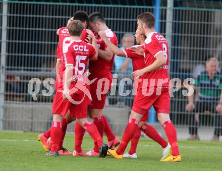 Fussball Regionalliga. SAK gegen Vorwaerts Steyr. Torjubel Steyr. Klagenfurt, 12.5.2015.
Foto: Kuess
---
pressefotos, pressefotografie, kuess, qs, qspictures, sport, bild, bilder, bilddatenbank