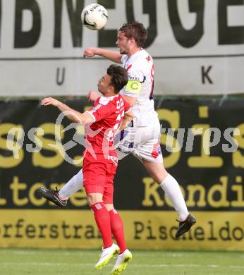 Fussball Regionalliga. SAK gegen Vorwaerts Steyr. Patrick Lausegger,  (SAK),  Attila Benjamin Varga (Vorwaerts Steyr). Klagenfurt, 12.5.2015.
Foto: Kuess
---
pressefotos, pressefotografie, kuess, qs, qspictures, sport, bild, bilder, bilddatenbank