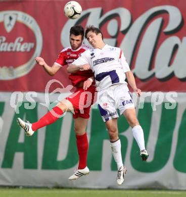 Fussball Regionalliga. SAK gegen Vorwaerts Steyr. Tilen Kompan,  (SAK),  Manuel Martic (Vorwaerts Steyr). Klagenfurt, 12.5.2015.
Foto: Kuess
---
pressefotos, pressefotografie, kuess, qs, qspictures, sport, bild, bilder, bilddatenbank