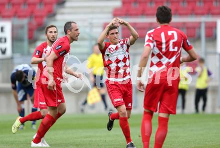 Fussball Regionalliga. SK Austria Klagenfurt gegen Kalsdorf. Torjubel Dominik Kirschner (SK Austria Klagenfurt). Klagenfurt, 16.5.2015.
Foto: Kuess

---
pressefotos, pressefotografie, kuess, qs, qspictures, sport, bild, bilder, bilddatenbank