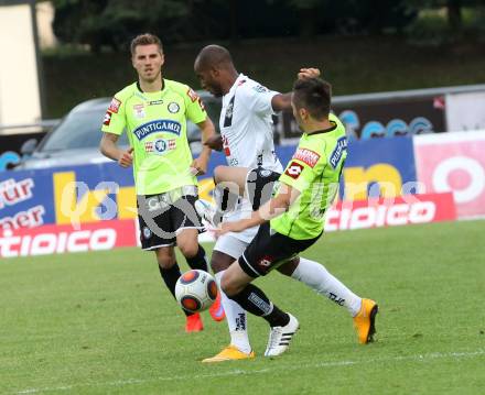 Fussball Bundesliga. RZ Pellets WAC gegen SK Puntigamer Sturm Graz.  Silvio De Oliveira, (WAC), Anel Hadzic (Graz). Wolfsberg, am 16.5.2015.
Foto: Kuess

---
pressefotos, pressefotografie, kuess, qs, qspictures, sport, bild, bilder, bilddatenbank