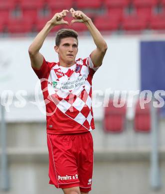 Fussball Regionalliga. SK Austria Klagenfurt gegen Kalsdorf. Torjubel Dominik Kirschner (Klagenfurt). Klagenfurt, 16.5.2015.
Foto: Kuess

---
pressefotos, pressefotografie, kuess, qs, qspictures, sport, bild, bilder, bilddatenbank