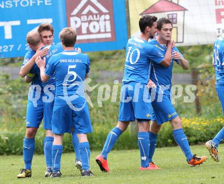 Fussball Unterliga Ost. DSG Sele Zell gegen Globasnitz. Torjubel Sele Zell. Zell, am 17.5.2015.
Foto: Kuess
---
pressefotos, pressefotografie, kuess, qs, qspictures, sport, bild, bilder, bilddatenbank