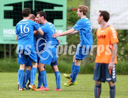 Fussball Unterliga Ost. DSG Sele Zell gegen Globasnitz. Torjubel Sele Zell. Zell, am 17.5.2015.
Foto: Kuess
---
pressefotos, pressefotografie, kuess, qs, qspictures, sport, bild, bilder, bilddatenbank