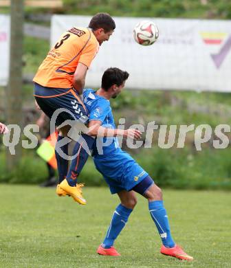 Fussball Unterliga Ost. DSG Sele Zell gegen Globasnitz.  Admir Hadzisulejmanovic, Miha (Sele Zell), Groegl  (Globasnitz). Zell, am 17.5.2015.
Foto: Kuess
---
pressefotos, pressefotografie, kuess, qs, qspictures, sport, bild, bilder, bilddatenbank