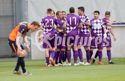 Fussball Regionalliga. SK Austria KLagenfurt gegen Wallern. Torjubel Austria. KLagenfurt, am 29.5.2015.
Foto: Kuess
---
pressefotos, pressefotografie, kuess, qs, qspictures, sport, bild, bilder, bilddatenbank