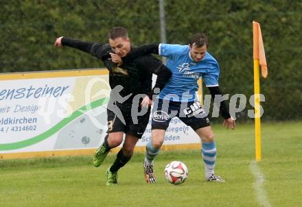 Fussball 2. Klasse C. Oberglan gegen Poertschach. Christof Seer, (Oberglan),  Andreas Ljuba  (Poertschach). Oberglan, am 22.5.2015.
Foto: Kuess
---
pressefotos, pressefotografie, kuess, qs, qspictures, sport, bild, bilder, bilddatenbank