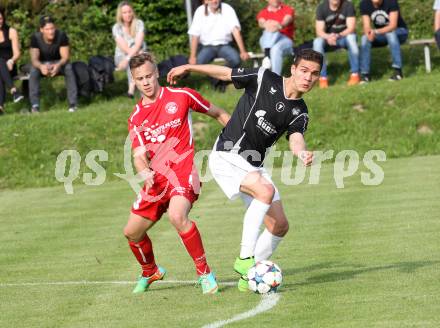 Fussball. Unterliga Ost. Ludmannsdorf gegen KAC 1909. Michael Augustin Jakopitsch (Ludmannsdorf), Toni Krijan (KAC 1909). Ludmannsdorf, 31.5.2015.
Foto: Kuess
---
pressefotos, pressefotografie, kuess, qs, qspictures, sport, bild, bilder, bilddatenbank