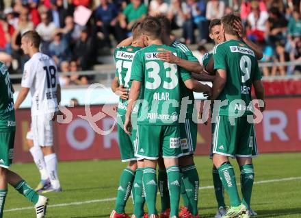 Fussball Bundesliga. RZ Pellets WAC gegen SK Rapid Wien. Torjubel (Wien). Wolfsberg, am 16.5.2015.
Foto: Kuess

---
pressefotos, pressefotografie, kuess, qs, qspictures, sport, bild, bilder, bilddatenbank