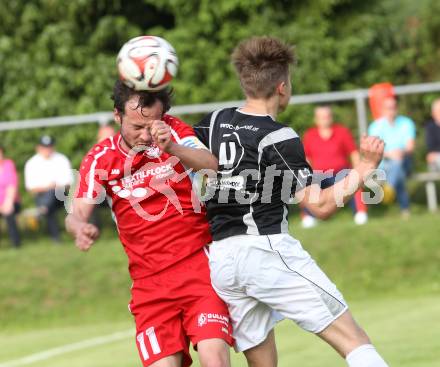 Fussball. Unterliga Ost. Ludmannsdorf gegen KAC 1909. Michael Sablatnik (Ludmannsdorf), Lukas Lausegger (KAC 1909). Ludmannsdorf, 31.5.2015.
Foto: Kuess
---
pressefotos, pressefotografie, kuess, qs, qspictures, sport, bild, bilder, bilddatenbank